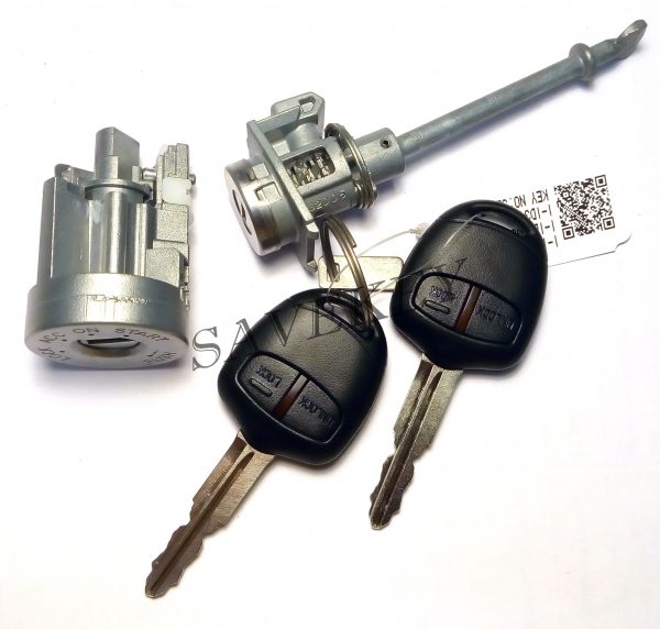 Комплект замков зажигания и водительской двери с 2-мя ключами Mitsubishi