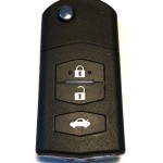 Корпус ключа Mazda 3 кнопки  1
